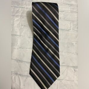 CALVIN KLEIN Big Boys Striped Necktie 100% Silk